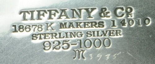 Tiffany & Co Sterling Silver Monogrammed Wedding Plate Tray Platter - Picture 4 of 4