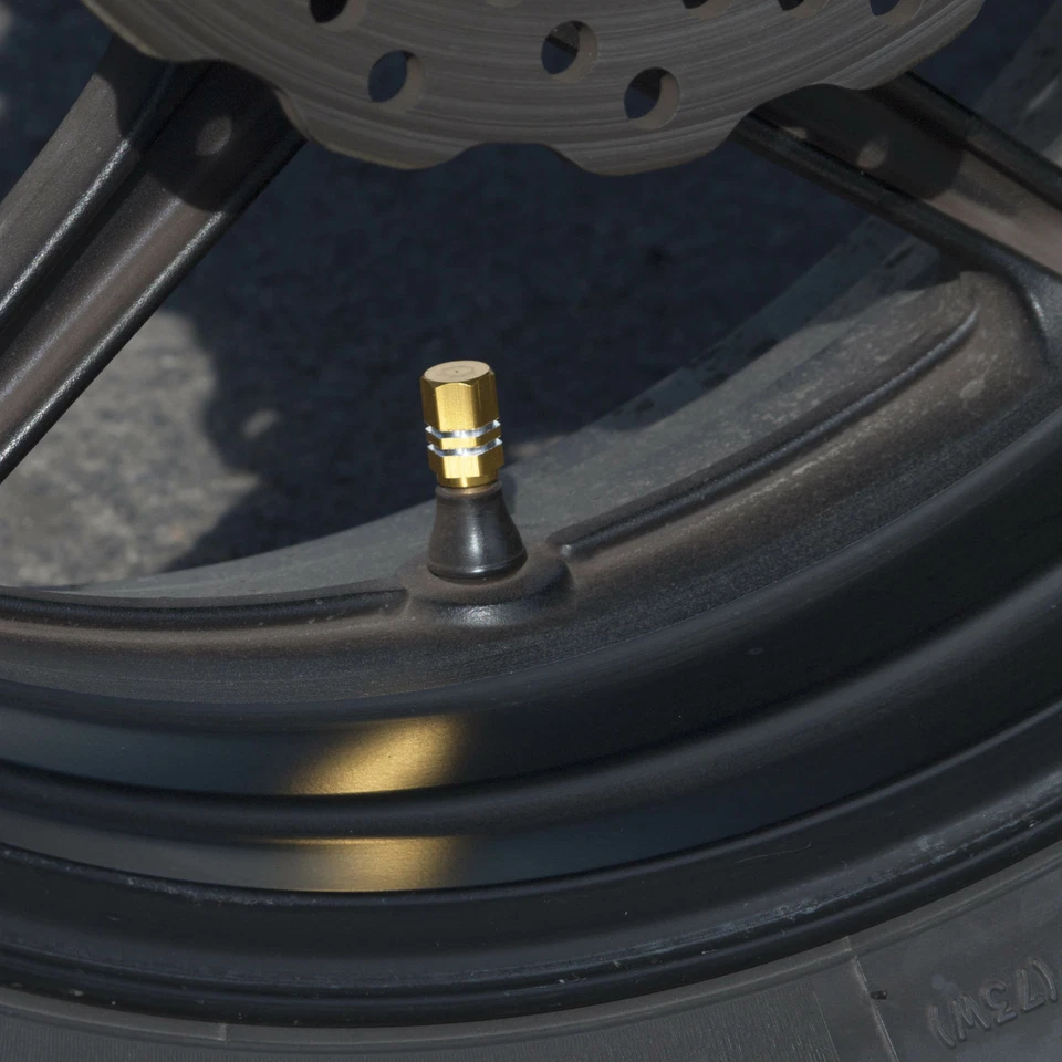 2 колпачка клапана золотая крышка шины GSXR 600 750 Ninja R1 R6 стержень Luxor алюминий с ЧПУ - Изображение 3 из 3