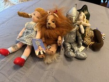 Wizard of Oz Lot Of 4 Plush Dolls Warner Bros. Studio Store with Tags 1998