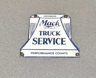VINTAGE MACK BULL DOG SERVICE BADGE PORCELAIN SIGN CAR GAS OIL TRUCK