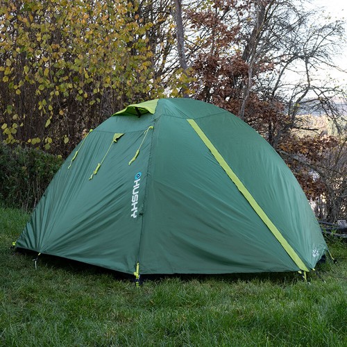 Campingzelt Trekkingzelt Kuppelzelt grün 3 Personen leicht Moskitonetz L 300 cm - Bild 3 von 9