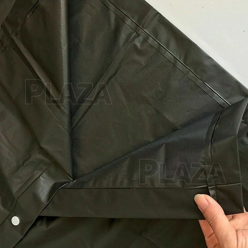 Men Waterproof Long Raincoat Rain Coat Black Hooded Trench Jacket Outdoor Hiking - Picture 5 of 11