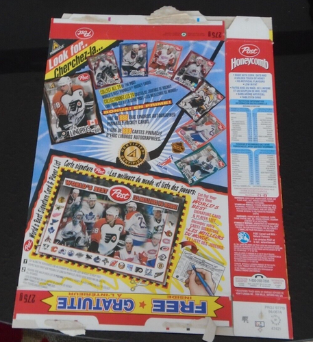 Cereal Box Post Honeycomb Eric Lindros Free Cards NHL # 4 - Picture 2 of 2