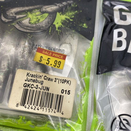 Googan Soft Baits Krackin’ Craw Jr 3” - See Pictures - FAST SHIPPING! (6 Packs) - Picture 5 of 7