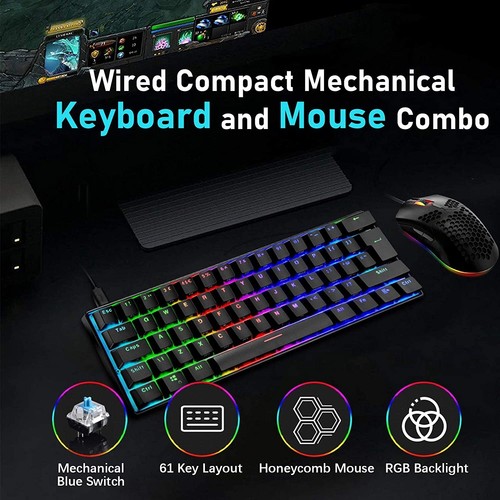 Mechanical Gaming Keyboard and Mouse COMBO, Chroma Backlight, RGB, Mouse Pad NEW - Picture 2 of 9