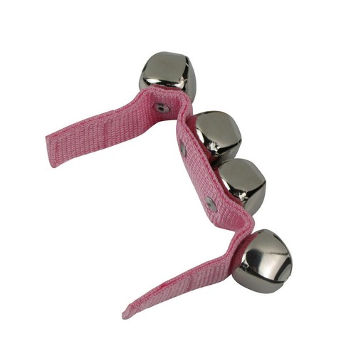 2 Stück Armband Glocken Jingle Bell Shaker Kinder Rhythmus Spielzeug Nylonband rosa Farbe - Bild 7 von 7