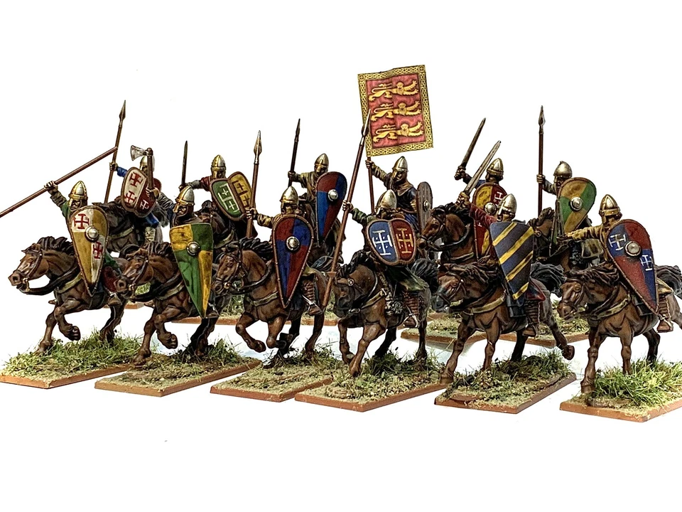 NORMAN LIGHT CAVALRY 12 28mm painted historical DARK AGE SAGA MADE TO ORDER - Image 4 of 4