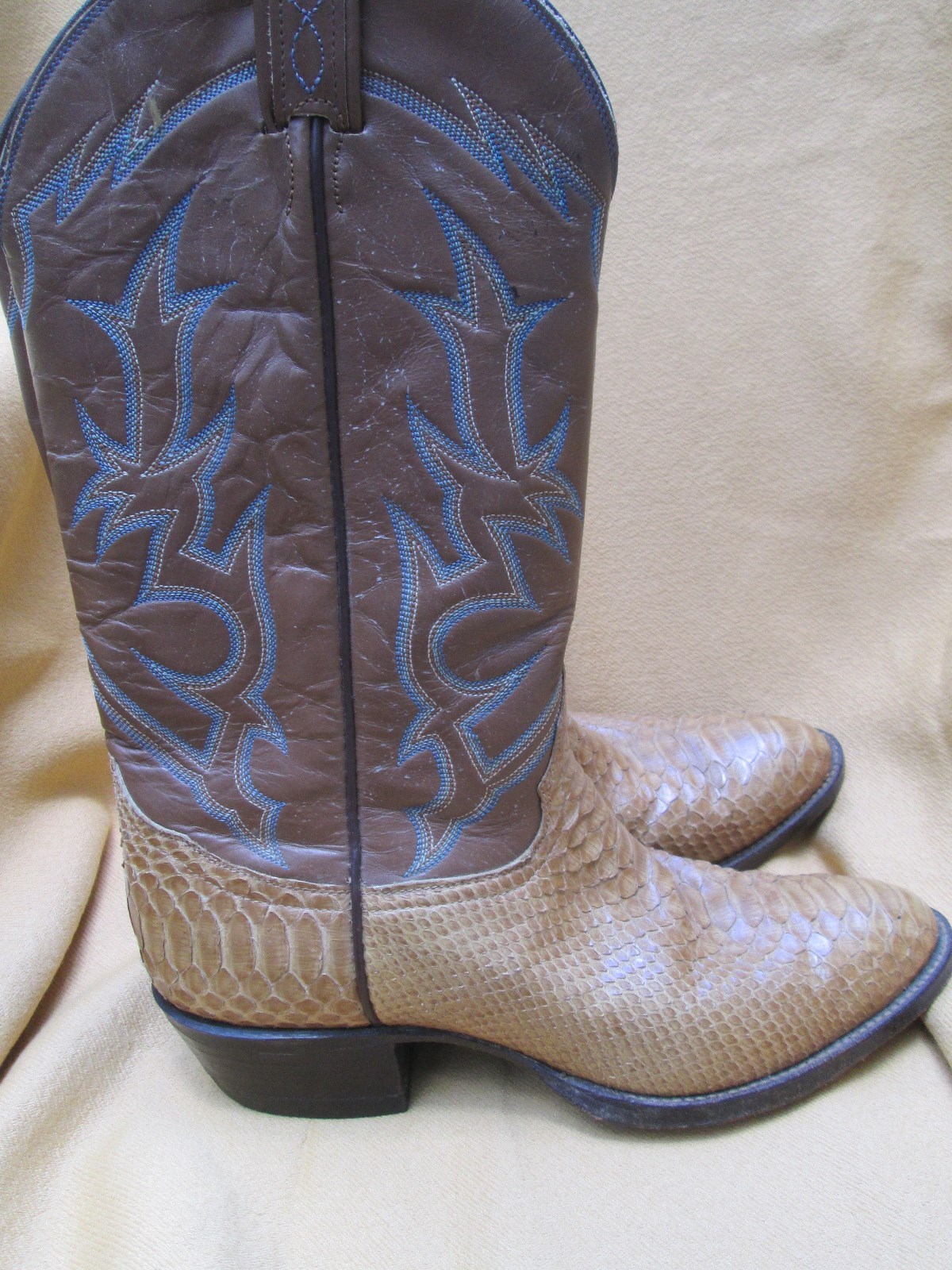Vintage Tony Lama Botas para Hombre Botas Lama De Vaquero D Piel De Serpiente & Cuero 92e349 Vintage Tony Lama Botas para Hombre Botas Lama De Vaquero D Piel De Serpiente & Cuero 92e349