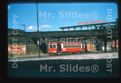 Duplicate Slide Streetcar CTA Chicago Car 276 At CA&E Station