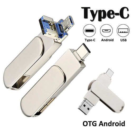 Type C to USB 3.0 OTG Flash Drive Pen Memory Stick 8-512GB For Tablet Samsung LG - Afbeelding 1 van 12