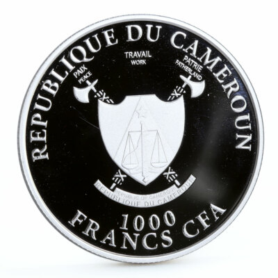 Cameroon 1000 francs Year of Dragon gilded silver coin 2012 | eBay