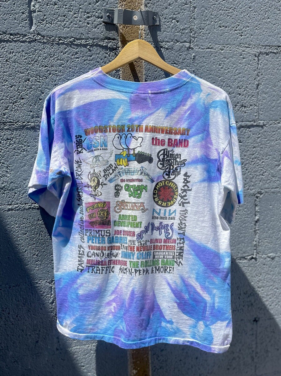Woodstock 1994 Tシャツ タイダイ Vintage Woodstock 1994 Tour Tie Dye T-Shirt NIN Cypress Double