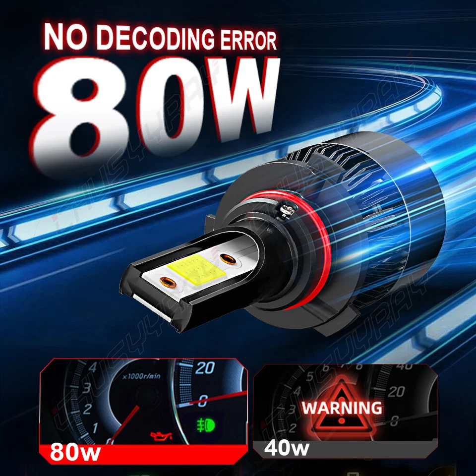 适用于别克 Regal 1997 - 2004 6X 组合 LED 车头灯高低光束雾灯灯泡 — 第 4/4 张图片