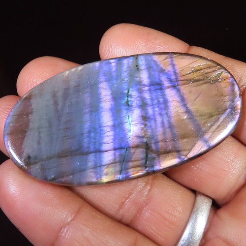 Lila Labradorit 124,80 CT 32x62x6 Mm 100% Natur Oval Cabochon Edelstein RA27 - Bild 3 von 3