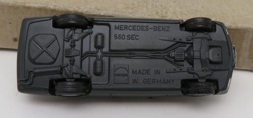 Micro Herpa Ho 1/87 Mercedes-Benz 560 Secco Grigio Fone IN Metallo + Decorazioni - Foto 6 di 6