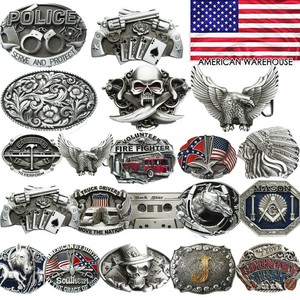 MEN-WOMEN-Buckle-Bull-Belt-VINTAGE-Gold-SILVER-HIGH-QUALITY-Alloy-US-Free-Ship