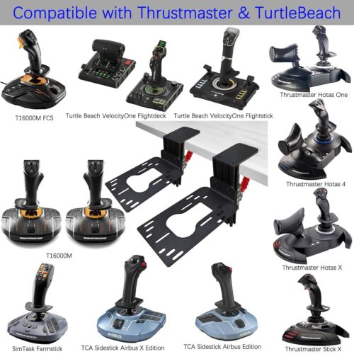 HTLAKIKJ 2 Set Hotas Desk Mount for Flight Simulator Controls - Compatible with - Picture 2 of 6