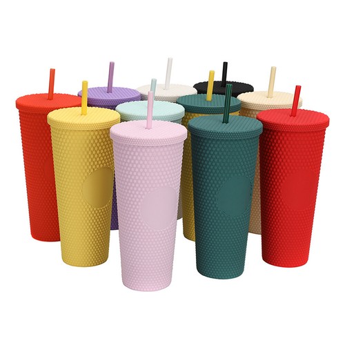 710ML/24OZ Large Capacity Cup Fully Studded Matte Tumbler Reusable P2B1 - Picture 5 of 12
