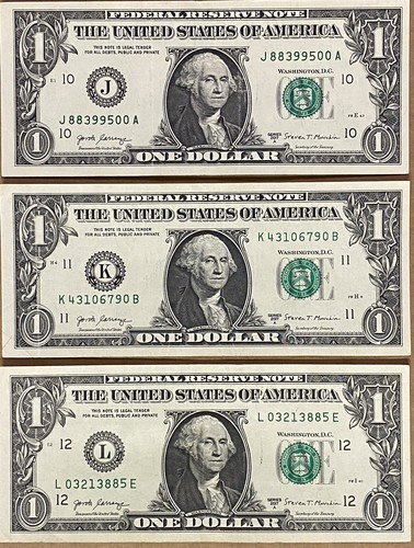 12 $1 Bills, One from Each Fed Res Dist, Series 2017 A, Plus Bonus Star * Note ! - Picture 4 of 13