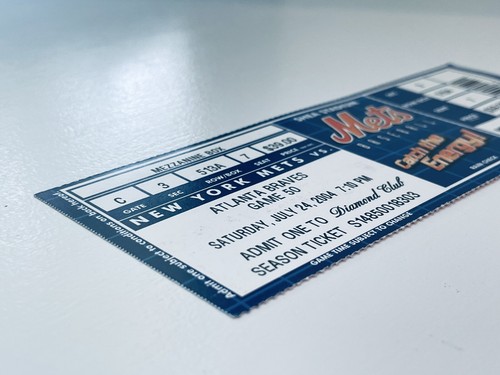 David Wright 3rd Hit Game Original Full Ticket July 24, 2004 - Rare! - Bild 2 von 7