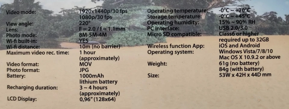 Nilox - Evo 360 - Videocamera - WiFi - Full HD - Immagine 3 di 4