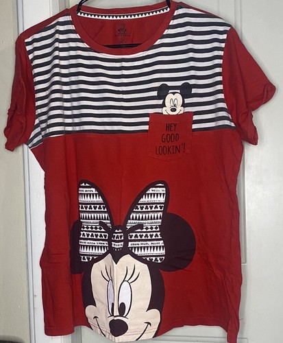 Disney Minnie Mouse Big Girls Graphic Pocket T-Shirt Red 14-16 - Picture 1 of 4