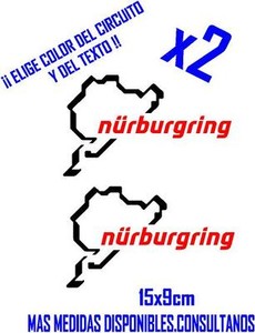 p92-4 Nurburgring Circuito Pegatina Sticker Vinilo Moto GP Alemania MotoGP Coche