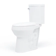 Convenient Height 20 in. Extra Tall Toilet. Dual flush. Slow-close seat included