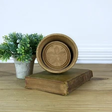 Extra-Large Antique Flower Butter Mold Press | Antique Butter Mold Press