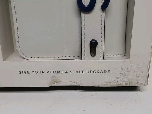 Funda y billetera MICHAEL KORS iPhone XR blanca con letras arco iris NUEVA EN CAJA SELLADA - Imagen 10 de 10