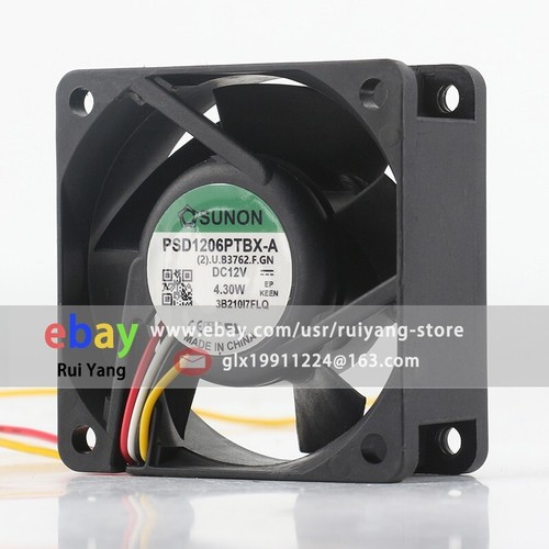 SUNON PSD1206PTBX-A 12V 4.3W 4Pin Dual Ball Bearing Case Cooling Fan 60x60x25mm - Picture 3 of 4