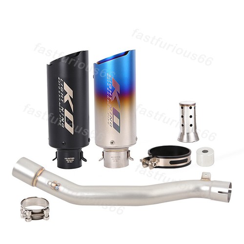 51mm Exhaust Tip For Honda VFR1200X Crosstourer 2012-2020 Muffler Mid Pipe Steel - Bild 8 von 12