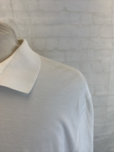 SPRING/SUMMER Ermenegildo Zegna Men's White Solid Polo Shirt SIZE XXL $795 - Picture 2 of 11