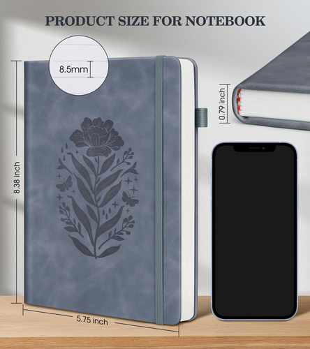 Lined Journal Notebook for Men Women, A5 Leather Journals for Writing, 200 Pa... - Picture 2 of 6