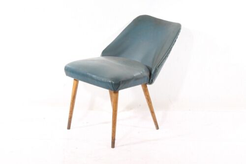 alter Sessel Kult Retro Clubsessel Loungesessel Stuhl Leder Blau - Bild 2 von 12