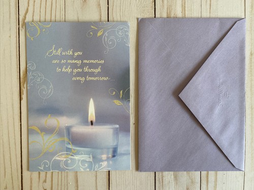 Candlelight Sympathy Hallmark Card Thinking Of You Memories Comfort Support New - Picture 6 of 6