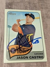 Jason Castro Signed 2014 Topps Heritage Card #321 COA Houston Astros Twins Padre