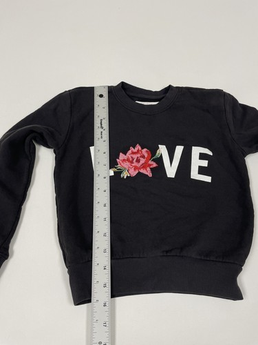 Spiritual Gangster Girls Graphic Sweatshirt Pullover “Love” Black Size 6 - Picture 4 of 6