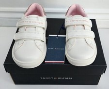 Tommy Hilfiger white/pink low cut sneakers