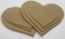 {9} NESTiNG HEARTS -  Bare Chipboard Die Cuts - Embellishment