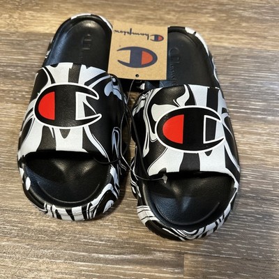 Champion Basketball Meloso Squish Swirl Slides Sandals Preschool Size 1