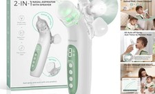 BreezyClear 2-in-1 Electric Nasal Aspirator for Baby with Spray, 65kPa