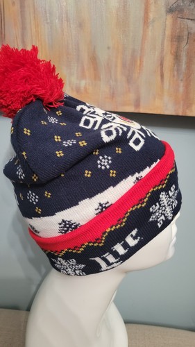 Miller Lite Ugly Christmas Sweater Winter Hat - Picture 5 of 6
