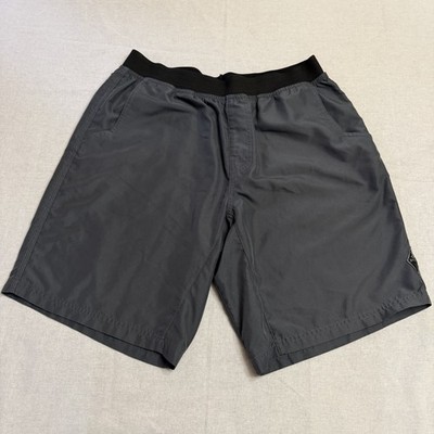 prAna Shorts Mens Large Leaf Print Elastic Waist Performance Outdoor Training
