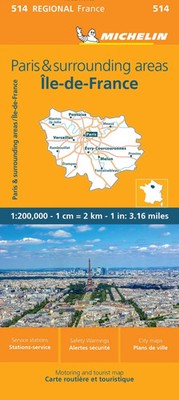 Michelin Ile de France | Straßen- und Tourismuskarte 1:200.000 | Deutsch | 1 S.