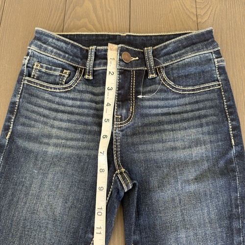 BKE Buckle Jeans Womens 24x29 Flare Mid Rise Dark Blue Stretch Premium Denim - Picture 6 of 12