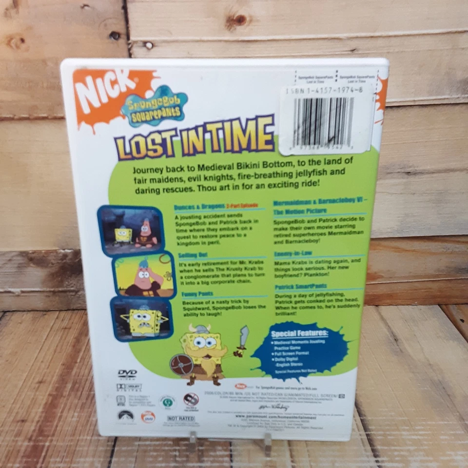 SpongeBob SquarePants Lost In Time DVD Used Nickelodeon Kids Animation - Image 2 of 4
