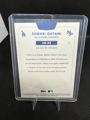 2024 Topps 50/50: Shohei Ohtani - Shohei Ohtani #3 - Bild 2 von 2