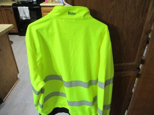 New No Tag Bisley Workwear Jacket Ansi Type R Class 3 Soft Shell,2 XL Excellent! image 8