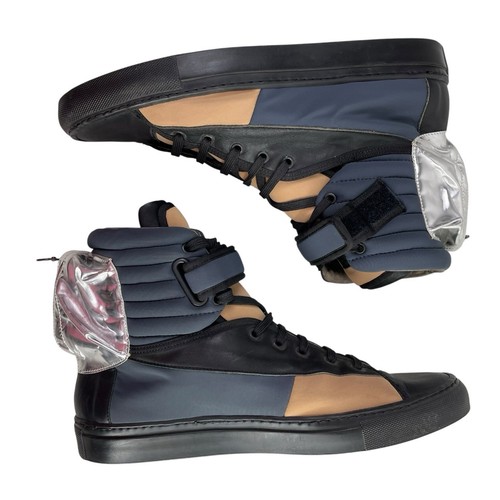 RARE Raf Simons 2010 High Top Astronaut Sneakers Blue Tan Black US Size 11 EU 44 - 第 14/15 張圖片
